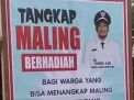 Sayembara Tangkap Maling Berhadiah diberlakukan bagi warga Desa Kritang Kec. Kemuning Kab. Indragiri ilir Prov. Riau