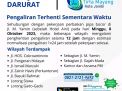 Info Tirta Mayang, Penghentian Pengaliran Air Selama 12 Jam