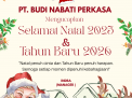 PT. BUDI NABATI PERKASA MENGUCAPKAN SRLAMAT NATAL 2025 DAN TAHUN BARU 2026
