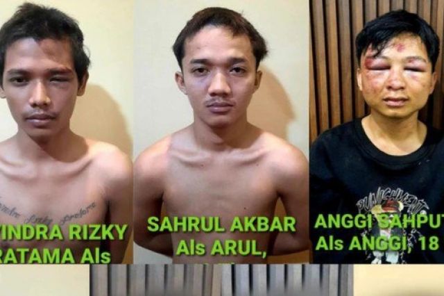 Inilah Tampang Pelaku Pengeroyok Polisi di Jambi