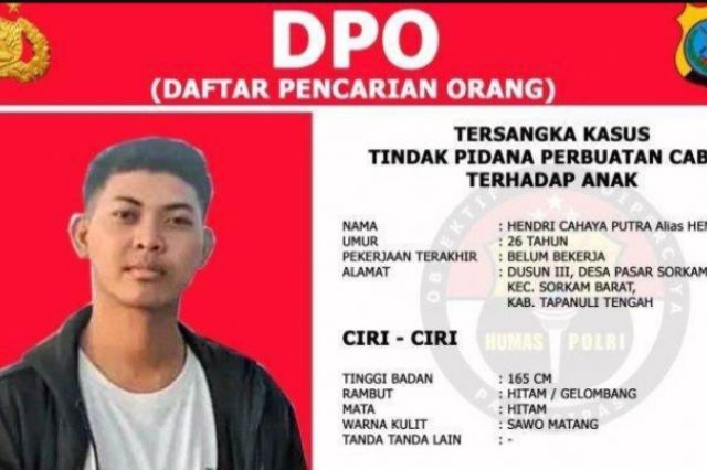 Polisi Tetapkan Hendri Jadi DPO Kasus Pencabulan Puluhan Anak