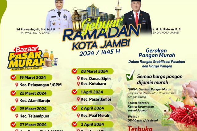 Pemkot Jambi Gelar Bazaar Pasar Murah