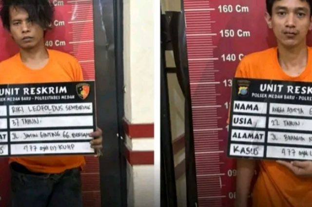 Bobol Rumah di Medan Baru, Dua Pria Diringkus Polisi