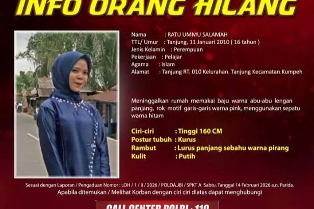 Info Orang Hilang Atas Nama Ratu Ummu Salamah