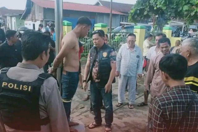 Kepergok Bobol Kotak Amal, Pria Asal Muba Ditangkap dan Diikat Warga di Tiang Bendera Masjid