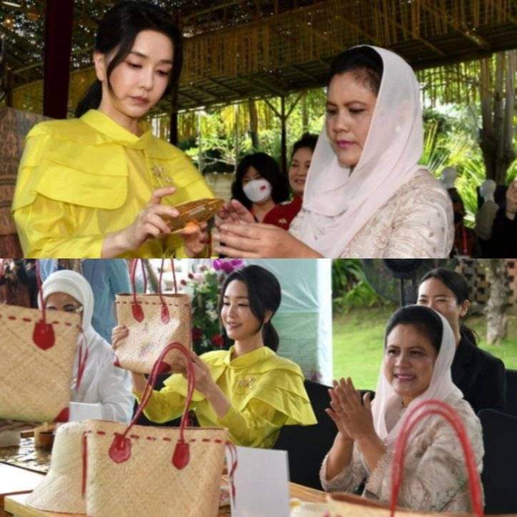 Potret Istri Presiden Korea Selatan Nan Cantik Saat Bareng Iriana Jokowi