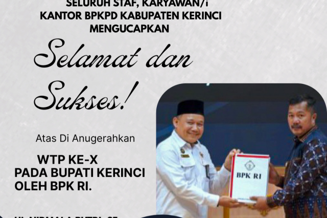 SELURUH STAF, KARIYAWAN/i KANTOR BPKPD KERINCI