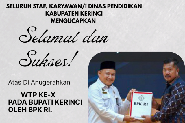 SELURUH STAF, KARYAWAN/i DINAS PENDIDIKAN KABUPATEN KERINCI
