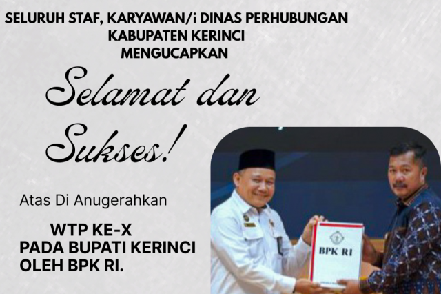 SELURUH STAF, KARYAWAN/i DINAS PERHUBUNGAN KABUPATEN KERINCI