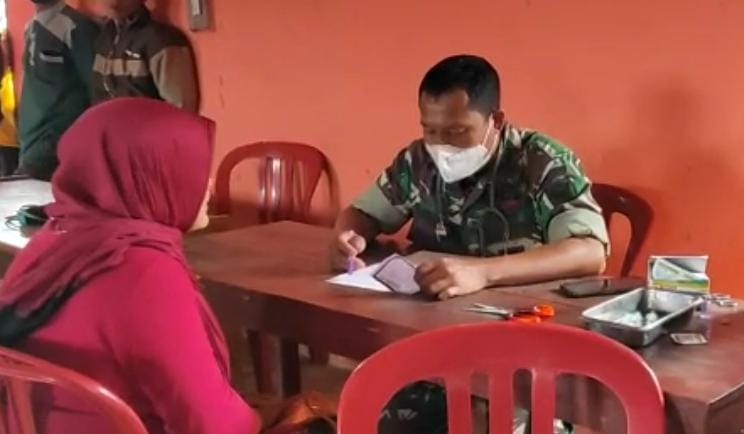 Tim Mobile Vaksinator Kodim Sarko Buka Enam Titik Gerai Vaksin