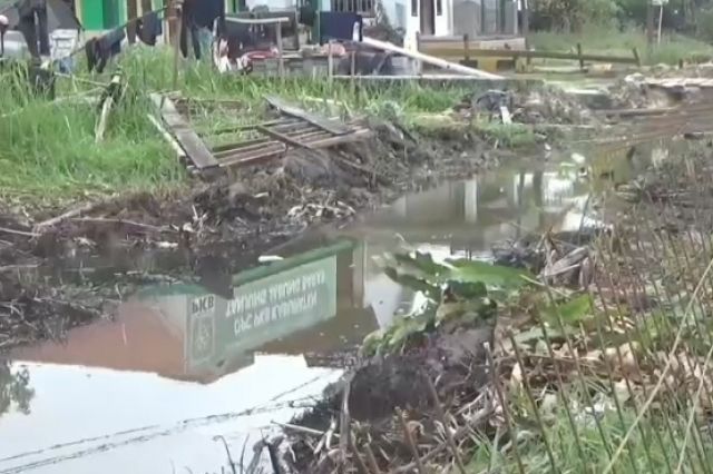 Jalan Jalur Dua Masuk Kota Kuala Tungkal Kerap Banjir