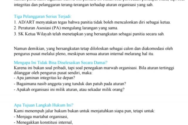 RILIS TERBUKA UNTUK ANGGOTA APJII, Menjawab Pertanyaan tentang Sidang & Komitmen pada Integritas Organisasi